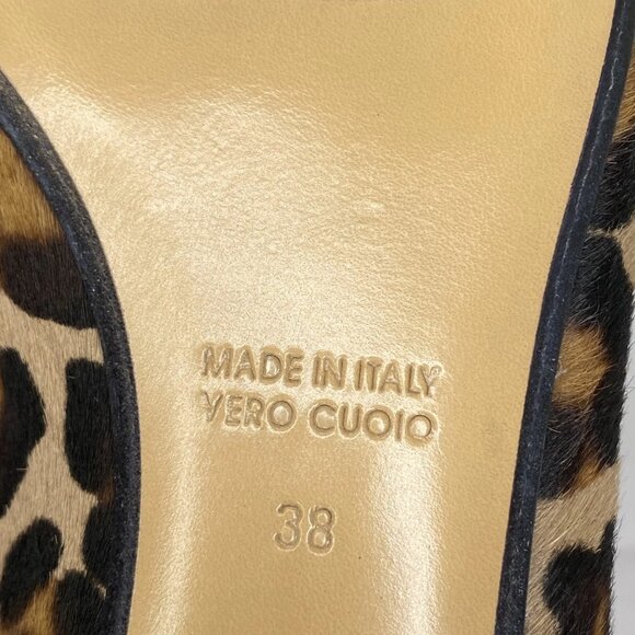 NEW DIAN. Womens Pumps Leopard Print Size 7.5 Brussel Piped Bow Low Heel - Picture 5 of 11